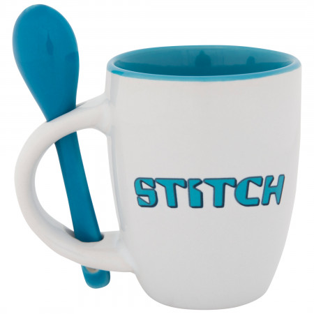 Lilo & Stitch Character Name Ceramic Espresso Mug with Spoon